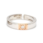 Load image into Gallery viewer, Designer Diamond Platinum Rose Gold Couple Rings JL PT 1133

