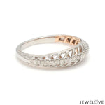 Load image into Gallery viewer, Designer Diamonds Platinum Love Bands with Rose Gold JL PT 1070
