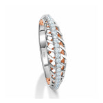 Load image into Gallery viewer, Designer Diamonds Platinum Love Bands with Rose Gold JL PT 1070
