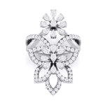 Load image into Gallery viewer, Designer Flower Diamond Cocktail Ring in platinum for Women JL PT R-010
