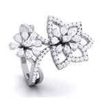 Load image into Gallery viewer, Designer Flower Diamond Cocktail Ring in platinum for Women JL PT R-010
