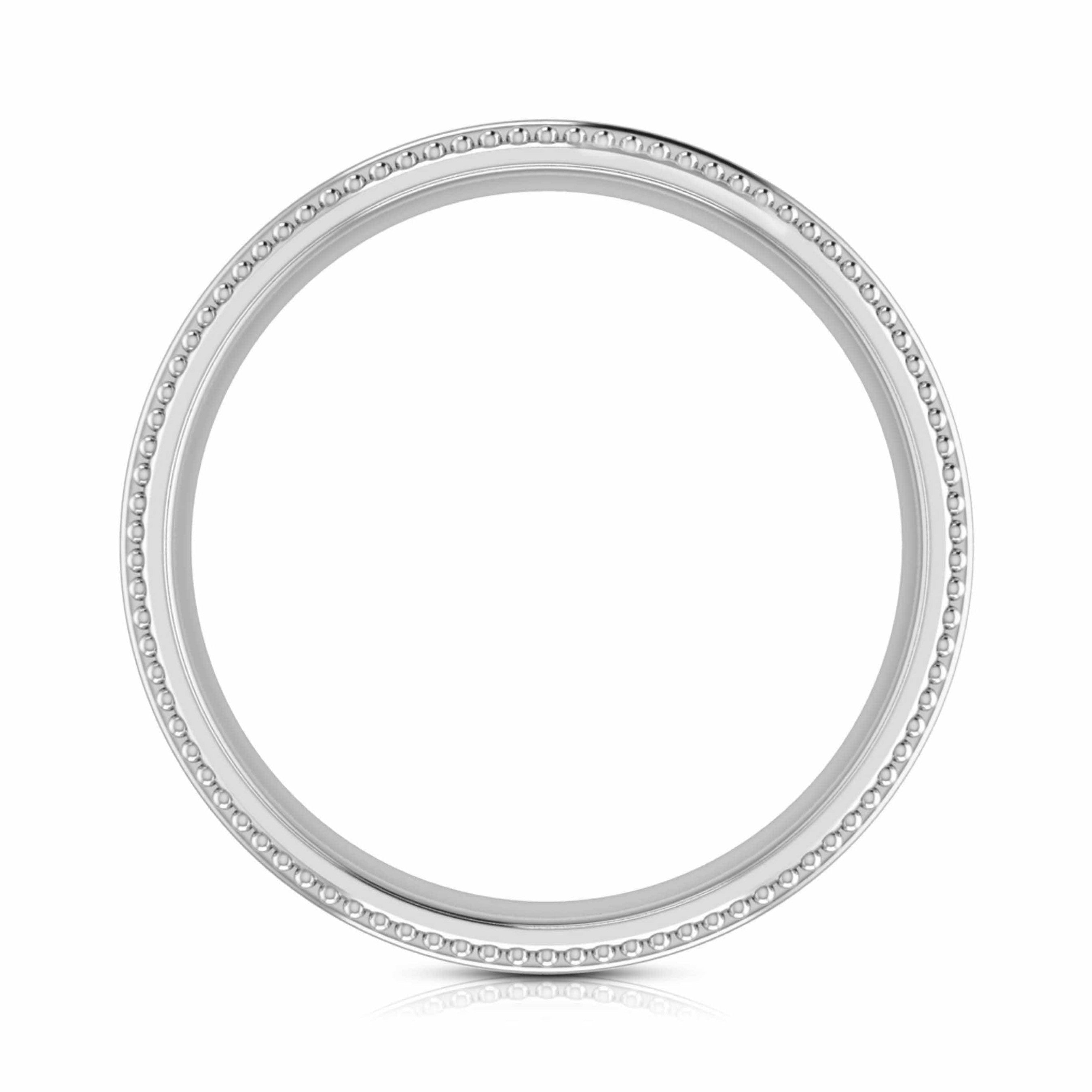 Designer Half Eternity & Plain Platinum Couple Rings JL PT 524