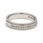 Load image into Gallery viewer, Designer Half Eternity &amp; Plain Platinum Couple Rings JL PT 524
