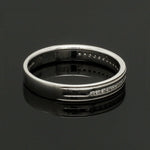 Load image into Gallery viewer, Designer Half Eternity &amp; Plain Platinum Couple Rings JL PT 524
