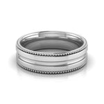Load image into Gallery viewer, Designer Half Eternity &amp; Plain Platinum Couple Rings JL PT 524
