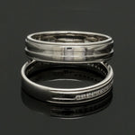 Load image into Gallery viewer, Designer Half Eternity &amp; Plain Platinum Couple Rings JL PT 524

