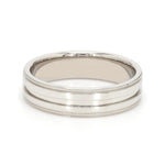 Load image into Gallery viewer, Designer Half Eternity &amp; Plain Platinum Couple Rings JL PT 524
