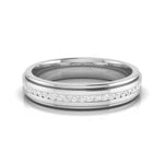 Load image into Gallery viewer, Designer Half Eternity &amp; Plain Platinum Couple Rings JL PT 524
