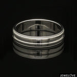 Load image into Gallery viewer, Designer Half Eternity &amp; Plain Platinum Couple Rings JL PT 524
