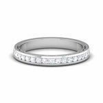 Load image into Gallery viewer, Designer Half Eternity Platinum Wedding Band with Channel Setting JL PT 6731
