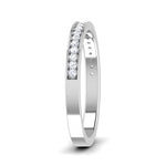Load image into Gallery viewer, Designer Half Eternity Platinum Wedding Band with Diamonds JL PT 6746
