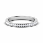 Load image into Gallery viewer, Designer Half Eternity Platinum Wedding Band with Diamonds JL PT 6746

