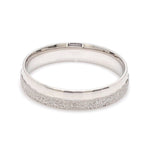 Load image into Gallery viewer, Designer Half Rough Texture Japanese Platinum Love Bands with JL PT 1023
