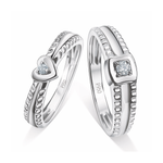 Load image into Gallery viewer, Designer Heart Platinum Love Bands JL PT 922
