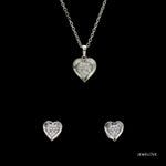 Load image into Gallery viewer, Evara Platinum Diamond Heart Pendant Set JL PT P E 326
