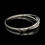 Load image into Gallery viewer, Designer Oval Platinum Bracelet with Diamonds SJ PTB 109
