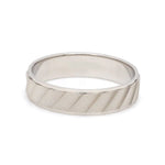Load image into Gallery viewer, Designer Plain Platinum Love Bands with Unique Slanting Texture JL PT 1108

