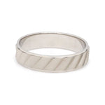 Load image into Gallery viewer, Designer Plain Platinum Love Bands with Unique Slanting Texture JL PT 1108
