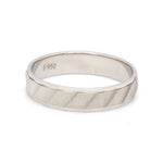 Load image into Gallery viewer, Designer Plain Platinum Love Bands with Unique Slanting Texture JL PT 1108
