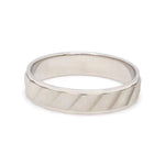 Load image into Gallery viewer, Designer Plain Platinum Love Bands with Unique Slanting Texture JL PT 1108
