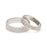 Load image into Gallery viewer, Designer Plain Platinum Love Bands with Unique Slanting Texture JL PT 1108
