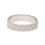 Load image into Gallery viewer, Designer Plain Platinum Love Bands with Unique Slanting Texture JL PT 1108
