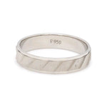 Load image into Gallery viewer, Designer Plain Platinum Love Bands with Unique Slanting Texture JL PT 1108

