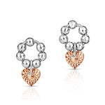 Load image into Gallery viewer, Designer Plain Platinum &amp; Rose Gold Earrings JL PT E 212
