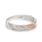 Load image into Gallery viewer, Designer Plain Platinum &amp; Rose Gold Love Bands JL PT 910
