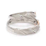 Load image into Gallery viewer, Designer Plain Platinum &amp; Rose Gold Love Bands JL PT 910

