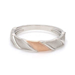 Load image into Gallery viewer, Designer Plain Platinum &amp; Rose Gold Love Bands JL PT 910
