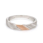 Load image into Gallery viewer, Designer Plain Platinum &amp; Rose Gold Love Bands JL PT 910
