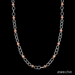 Load image into Gallery viewer, Designer Platinum Chain With Rose Gold JL PT CH 766
