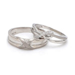 Load image into Gallery viewer, Designer Platinum Couple Rings for Him &amp; Her JL PT 536
