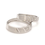 Load image into Gallery viewer, Designer Platinum Couple Rings with Diamonds JL PT 1125
