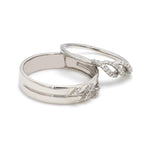 Load image into Gallery viewer, Designer Platinum Couple Rings with Diamonds JL PT 452
