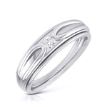 Load image into Gallery viewer, Designer Platinum Couple Rings with Single Diamonds JL PT 525
