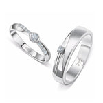 Load image into Gallery viewer, Designer Platinum Diamond Couple Rings JL PT 915
