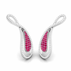 Designer Platinum Set with Diamond & Ruby for Women JL PT PE NL8523R   Jewelove.US