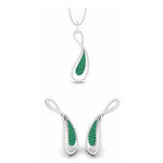 Load image into Gallery viewer, Designer Platinum Set with Diamond &amp; Emerald for Women JL PT PE NL8523E   Jewelove.US

