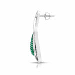 Load image into Gallery viewer, Designer Platinum with Diamond &amp; Emerald Earrings for Women JL PT E NL8523E   Jewelove.US
