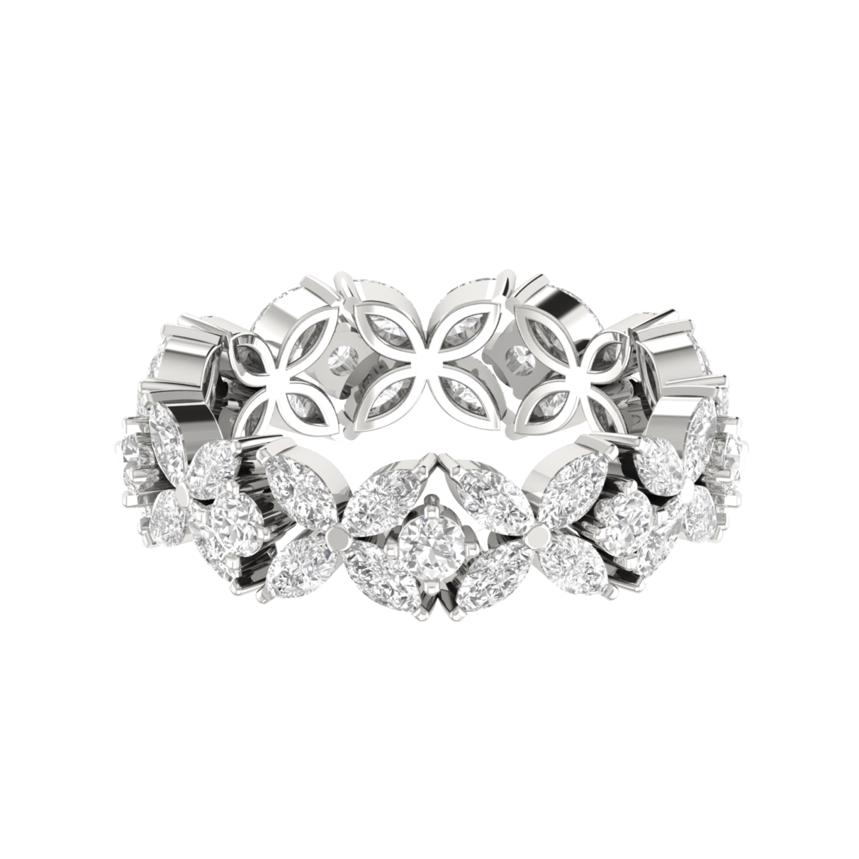 Designer Platinum Diamond Ring for Women JL PT RD RN 9292