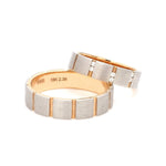 Load image into Gallery viewer, Platinum &amp; Rose Gold Couple Rings with Diamond JL PT 1112
