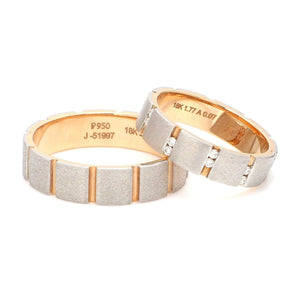 Platinum & Rose Gold Couple Rings with Diamond JL PT 1112