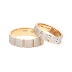 Load image into Gallery viewer, Platinum &amp; Rose Gold Couple Rings with Diamond JL PT 1112
