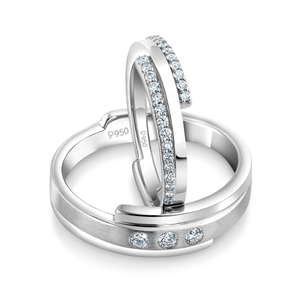 Designer Platinum Love Bands Diamonds Rings JL PT 1263