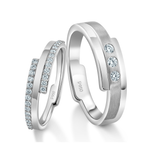 Load image into Gallery viewer, Designer Platinum Love Bands Diamonds Rings JL PT 1263
