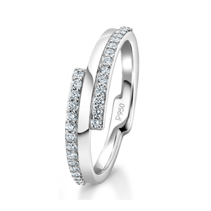 Designer Platinum Love Bands Diamonds Rings JL PT 1263