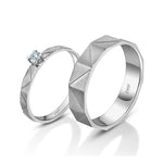 Load image into Gallery viewer, Designer Platinum Love Bands with Diamond JL PT 1064
