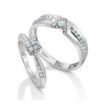 Load image into Gallery viewer, Designer Platinum Love Bands with Diamond JL PT 1066

